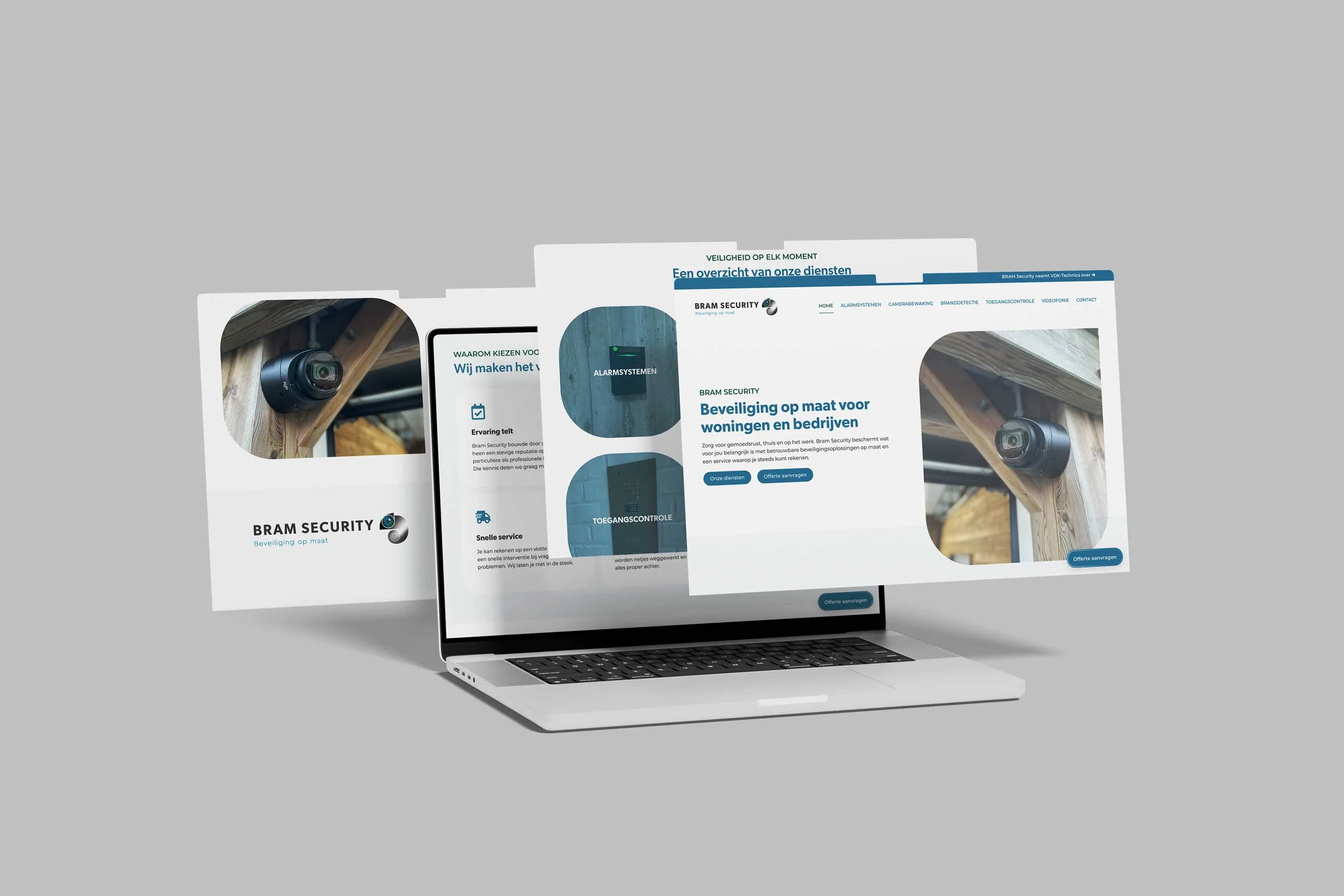 Pixelle ontwierp de website voor Bram Security.